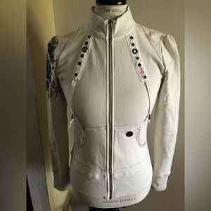 Oakley Cream Pink Stitching Sweatshirt